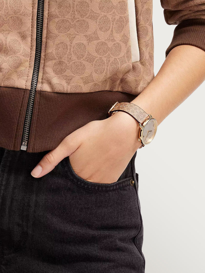 COACH brown Elliot Signature watch - British product