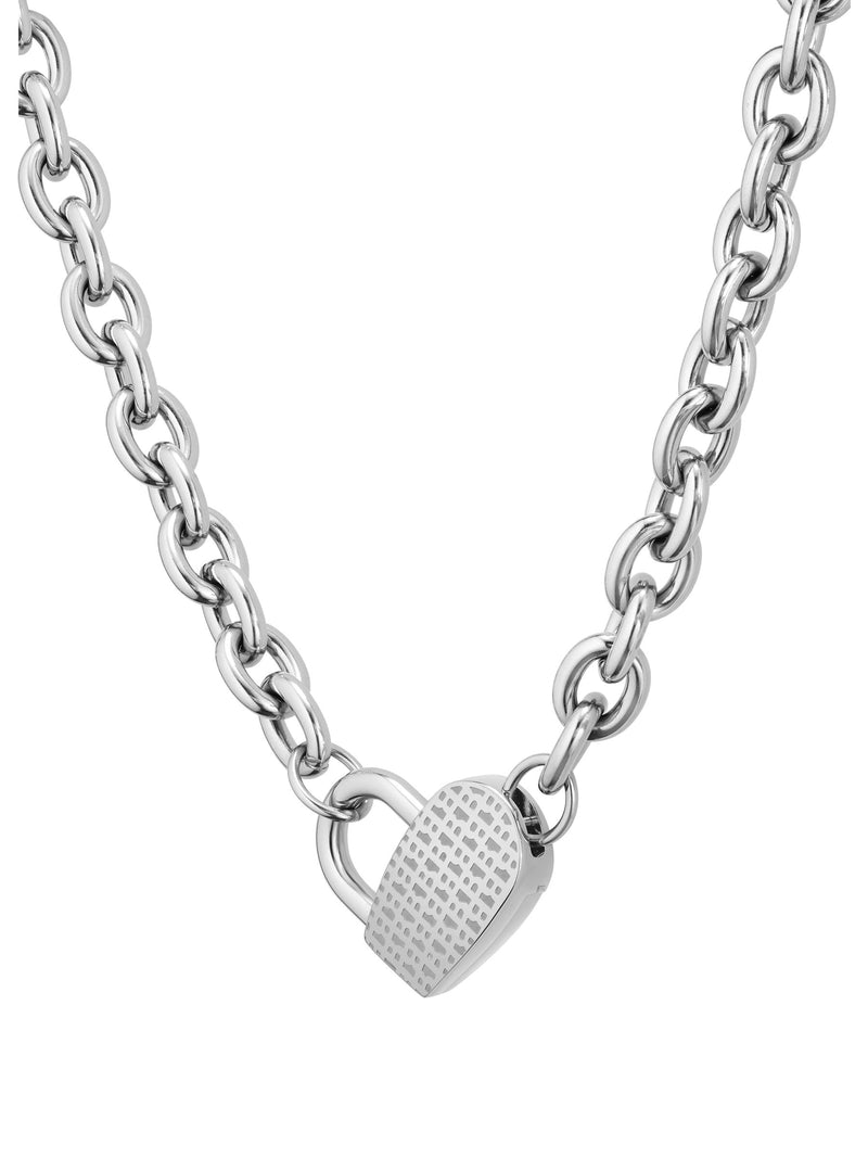 BOSS silver tone Dinya necklace 457mm - British product