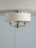 Laura Ashley Sorrento ceiling light natural linen shade, imported from the UK