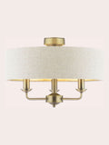 Laura Ashley Sorrento ceiling light natural linen shade, imported from the UK