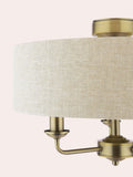 Laura Ashley Sorrento ceiling light natural linen shade, imported from the UK