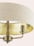 Laura Ashley Sorrento ceiling light natural linen shade, imported from the UK