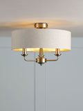 Laura Ashley Sorrento ceiling light natural linen shade, imported from the UK