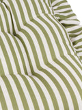 Wylder green Millie ruffle seat pads 40cm square, imported from the UK