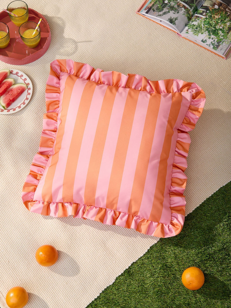 Furn Palm Royale stripe outdoor cushion 50x50cm (British brand)