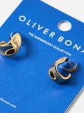 Oliver Bonas gold tone hoop earrings (British brand)