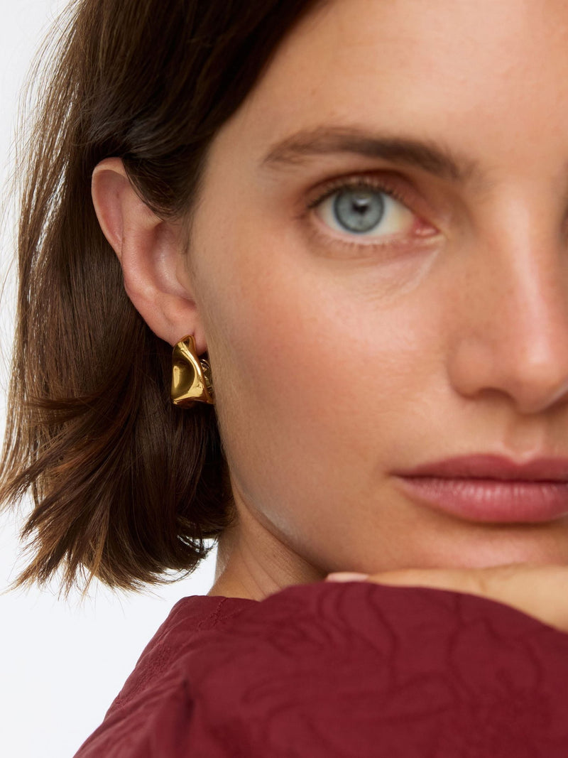 Oliver Bonas gold tone hoop earrings (British brand)