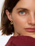 Oliver Bonas gold tone hoop earrings (British brand)