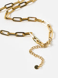 Oliver Bonas gold paperclip chain necklace - British product