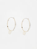 Oliver Bonas sunshine faux pearl hoop earrings - British product