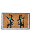 Oliver Bonas Pierre the cat doormat black print 45x75 cm - British product