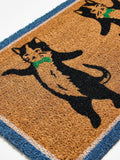 Oliver Bonas Pierre the cat doormat black print 45x75 cm - British product