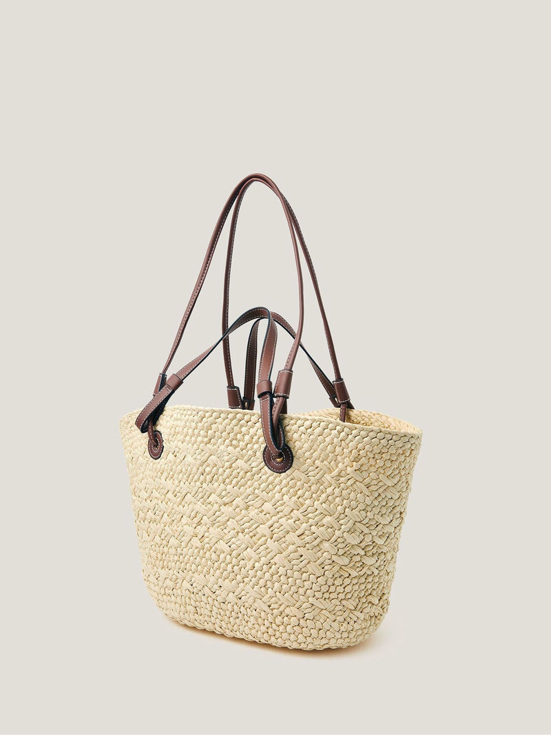 Monsoon Natural Yvie Woven Raffia Basket Bag (British brand)