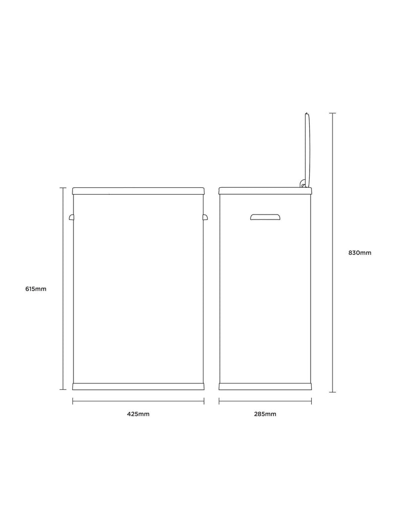 Charles Bentley white 55L automatic sensor bin - British product