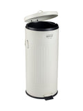 Charles Bentley cream retro pedal bin 30L, UK version