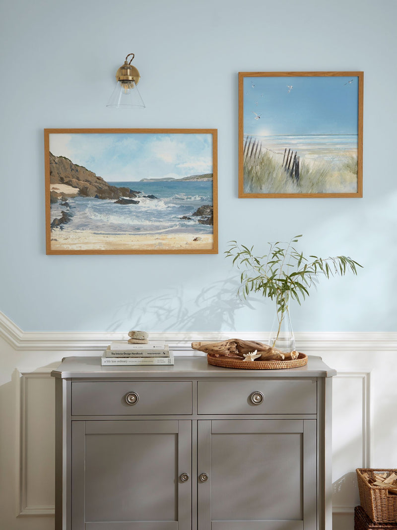 Laura Ashley Blue Beach Walk wall art frame (British brand)