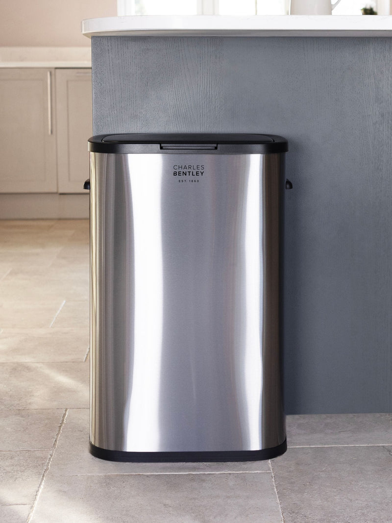 Charles Bentley 55 litre touch kitchen bin, UK version