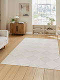 Think Rugs Cream Lyna modern rug (British brand)
