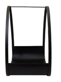 Snug black larch log holder, imported from the UK
