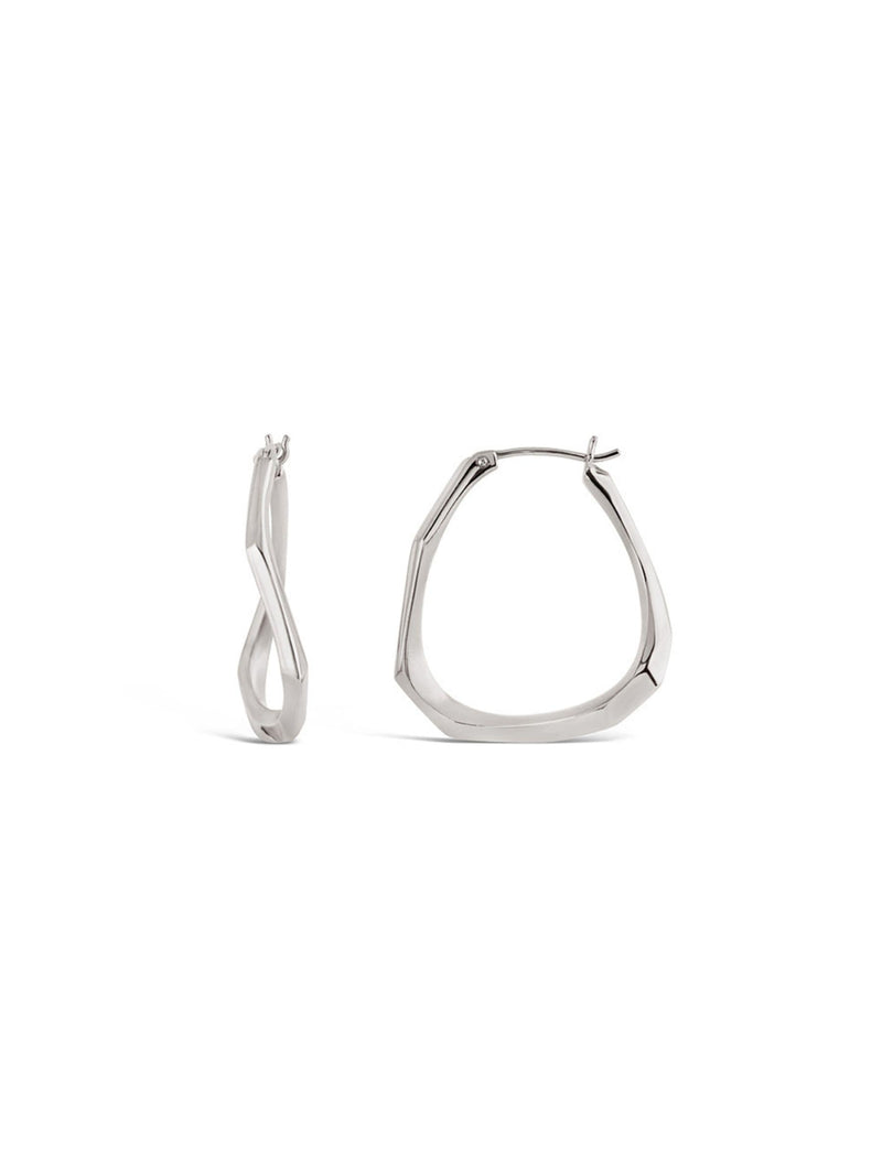 Dinny Hall Thalassa medium hoop earrings sterling silver, imported from the UK
