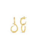 Dinny Hall gold tone Toro drop hoop earrings - British product