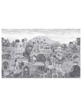 Graham & Brown Monochrome The Lost City A4 wallpaper sample, imported from the UK