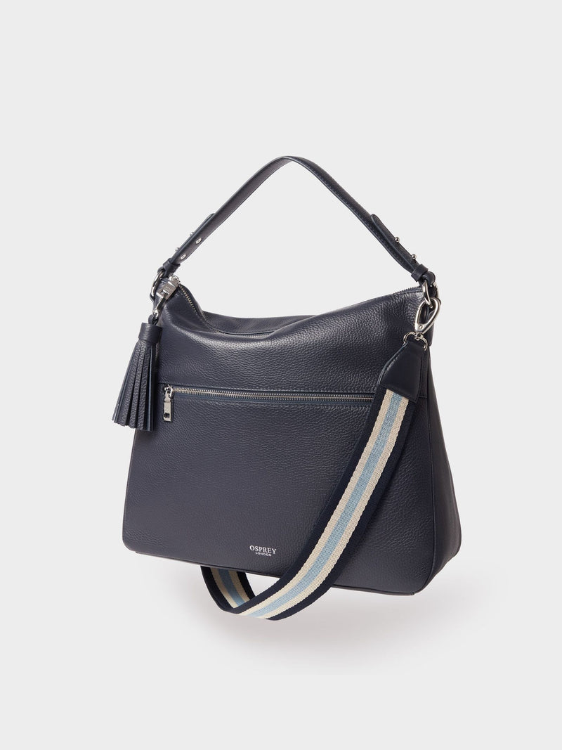 Osprey London blue leather hobo bag - British product