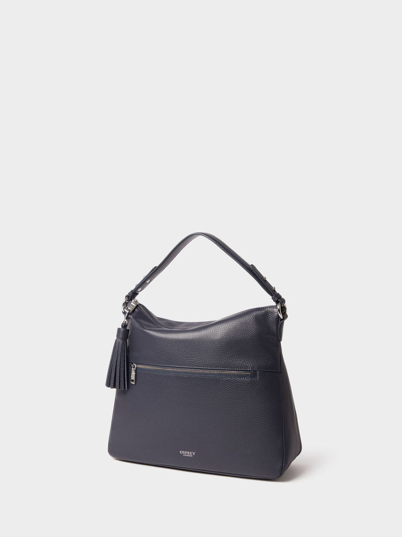 Osprey London blue leather hobo bag - British product