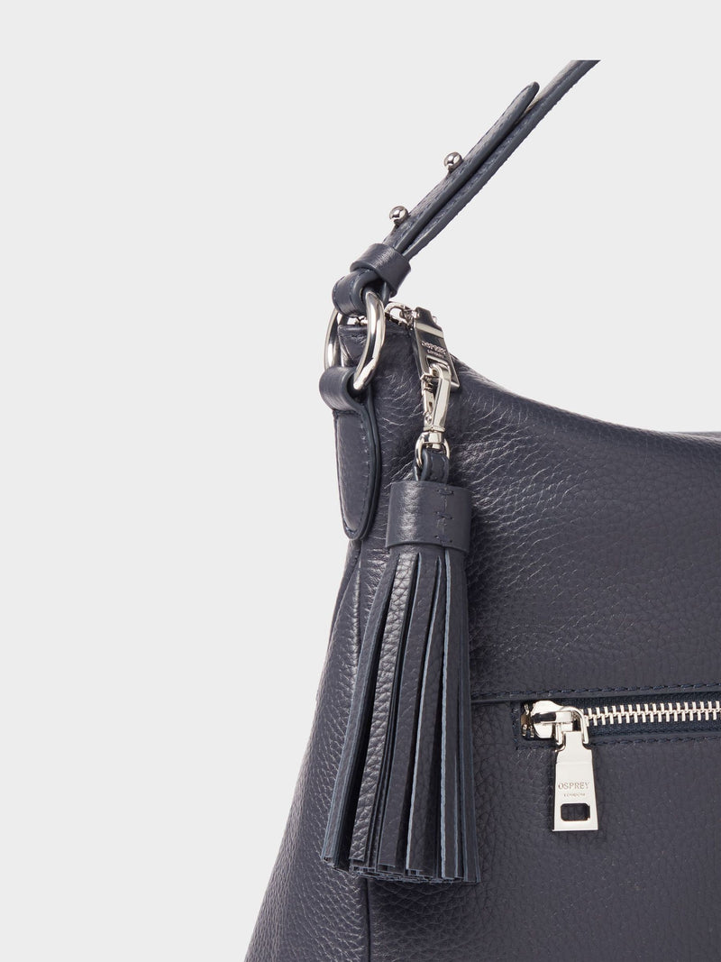 Osprey London blue leather hobo bag - British product