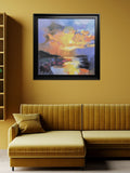 The Art Group Orange Pentland Awe framed canvas 68cm, UK version