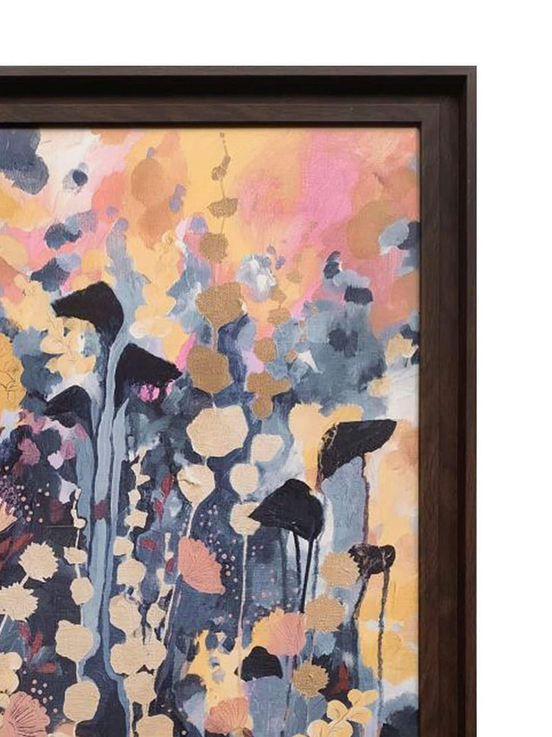 The Art Group Pink Golden Harvest 3 framed canvas (British brand)