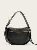 AllSaints Black Noemie shoulder bag, imported from the UK