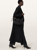 AllSaints Black Noemie shoulder bag, imported from the UK