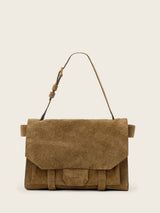 Next AllSaints Brown Ursa Suede Satchel Bag- Buy online at McGrocer