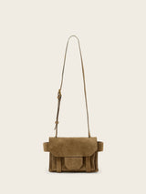 Next AllSaints Brown Ursa Mini Suede Cross-Body Bag- Buy online at McGrocer