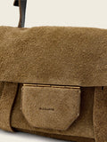 AllSaints Ursa Mini Suede Cross-Body Bag in brown, UK version