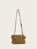 AllSaints Ursa Mini Suede Cross-Body Bag in brown, UK version