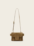 AllSaints Ursa Mini Suede Cross-Body Bag in brown, UK version