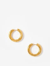 Next Mint Velvet Gold Tone Stainless Large Hoop Earrings- Buy online at McGrocer