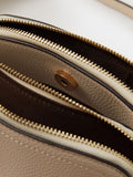 Accessorize cream double zip cross-body bag in faux leather (British brand)