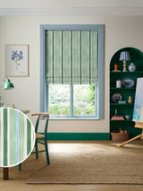 Next Bluebellgray Seaglass Seaside Stripe Hand-Painted Roman Blind- Buy online at McGrocer