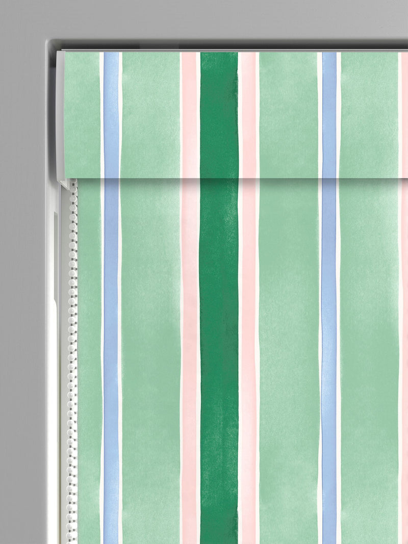 Bluebellgray Seaglass Seaside Stripe roman blind custom size (British brand)