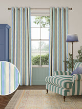 Next Bluebellgray Atlantic Seaside Stripe Made to Measure Curtains- Buy online at McGrocer