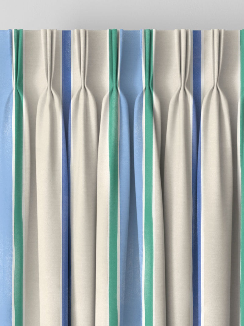 Bluebellgray cotton seaside stripe curtains, UK version