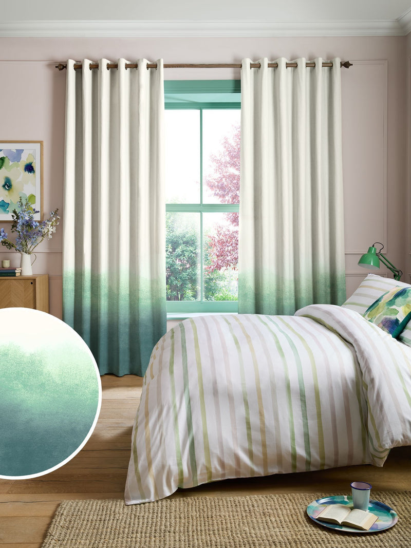 Bluebellgray Ombre curtains in teal - British product