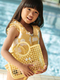 Liewood yellow frill swim vest neoprene for children - British product