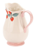Cath Kidston ceramic pitcher jug vase with pink raspberry design - British product