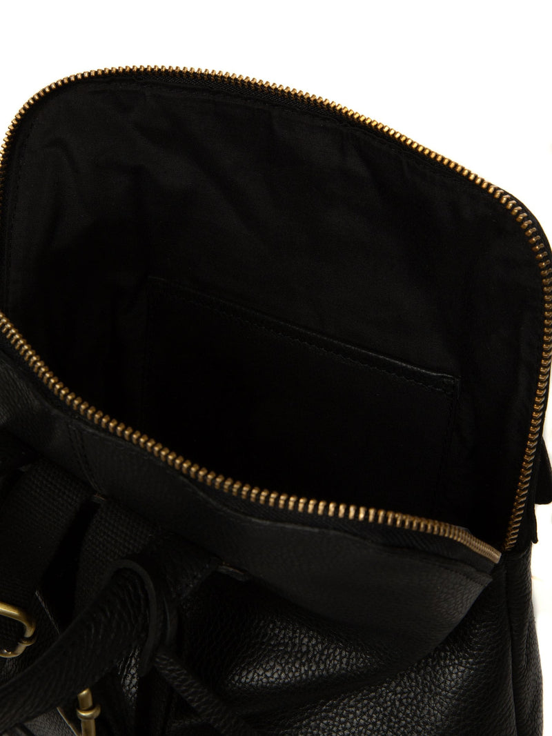 Pure Luxuries London black Anouk leather backpack, UK version