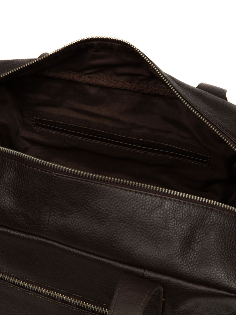 Pure Luxuries London leather cabin bag dark brown (British brand)