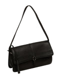 Pure Luxuries London Black Sabina leather grab bag - British product